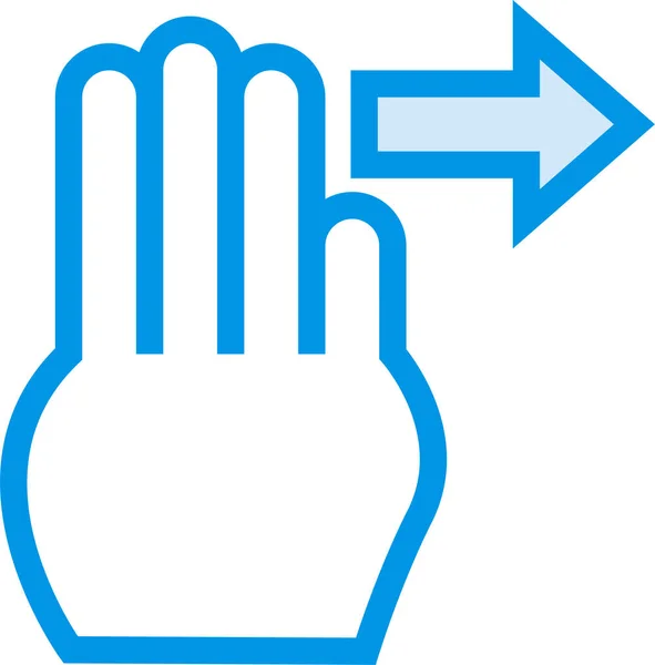 Значок Руки Жестів Пальців Заповненому Стилі — стоковий вектор