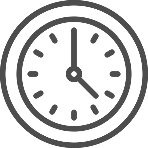 Reloj Icono Web Ilustración Simple — Vector de stock