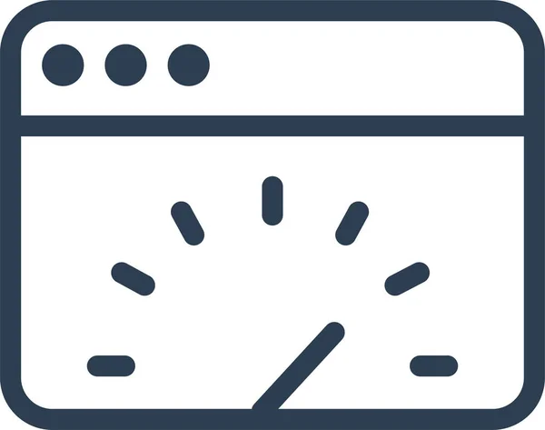 Browser Loading Page Speed Icon Outline Style — Stock vektor