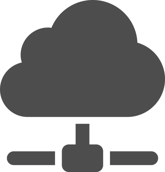 Σύννεφο Web Εικονίδιο Απλή Απεικόνιση — Διανυσματικό Αρχείο