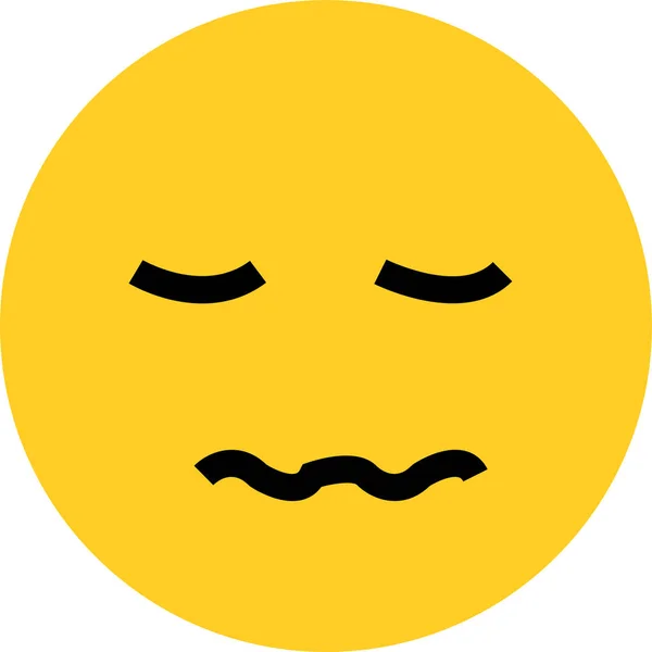 Düz Stilde Emoji Duygu Temel Simgesi — Stok Vektör