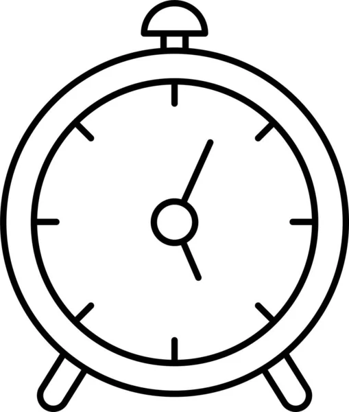 Reloj Despertador Icono Tiempo Estilo Del Esquema — Archivo Imágenes Vectoriales