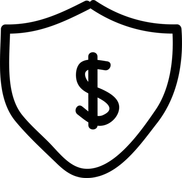 手绘式金融保护安全图标 — 图库矢量图片