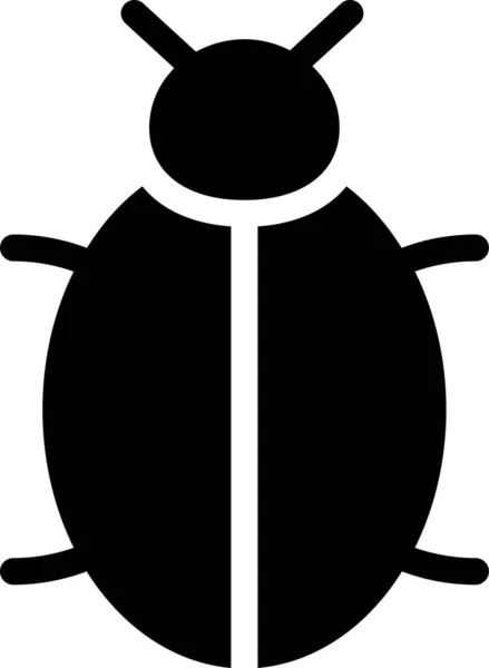 Bug Insect Malware Icon Solid Style — Stock Vector