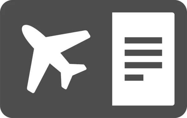 Airplane Icon Travel Vector Illustration Style Flat Iconic Symbol Gray — Vettoriale Stock