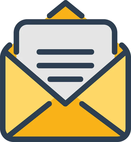 Mail Enveloppe Mail Icône Dans Style Rempli Contour — Image vectorielle