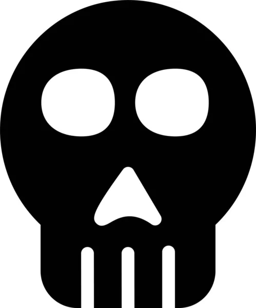 Totenkopf Web Symbol Einfache Illustration — Stockvektor