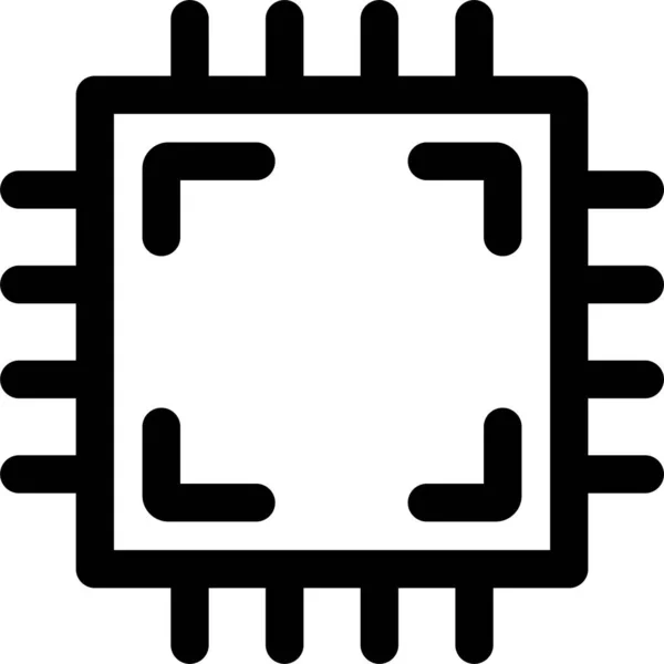 Chip Micro Moederbord Pictogram — Stockvector
