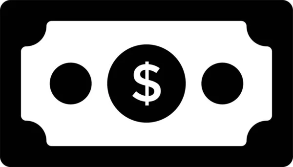 Μετρητά Εικονίδιο Του Δολαρίου Φιλανθρωπίας Στερεά Στυλ — Διανυσματικό Αρχείο