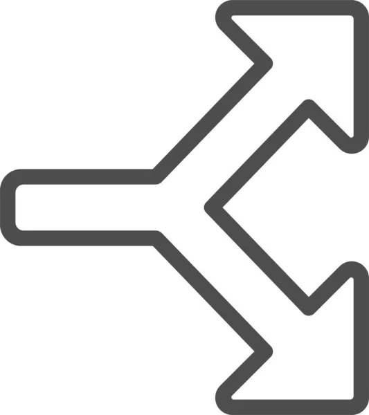 Flèche Icône Web Design Simple — Image vectorielle