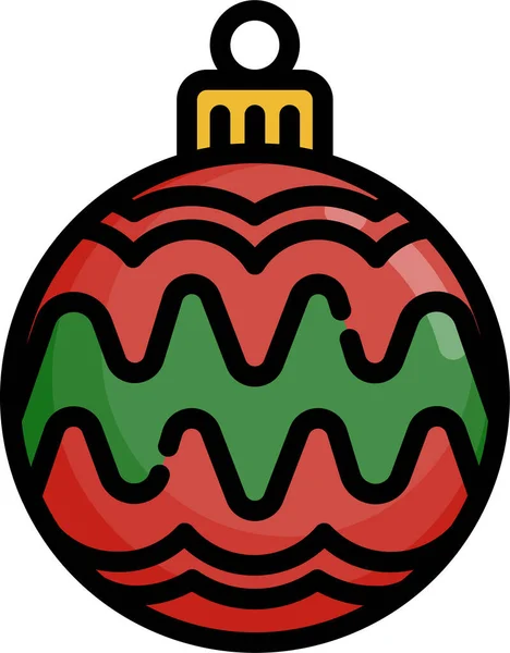 Palla Celebrazione Icona Natale — Vettoriale Stock