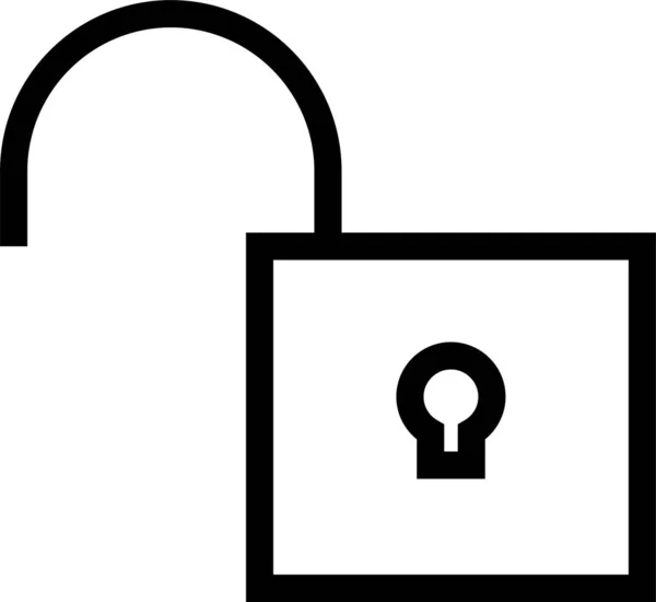 Access Lock Privacy Icon Outline Style — Stock Vector