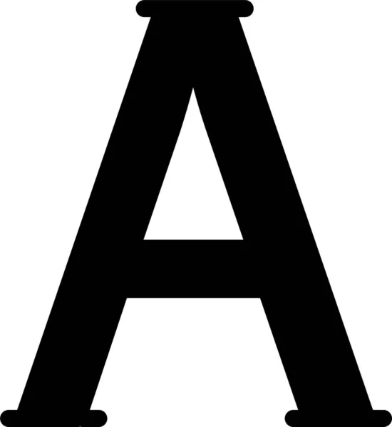 Alphabet Design Schrift Symbol Solidem Stil — Stockvektor