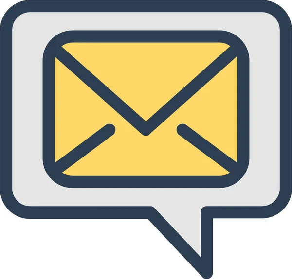 Icône Message Enveloppe Email Dans Modèle Rempli Contour — Image vectorielle