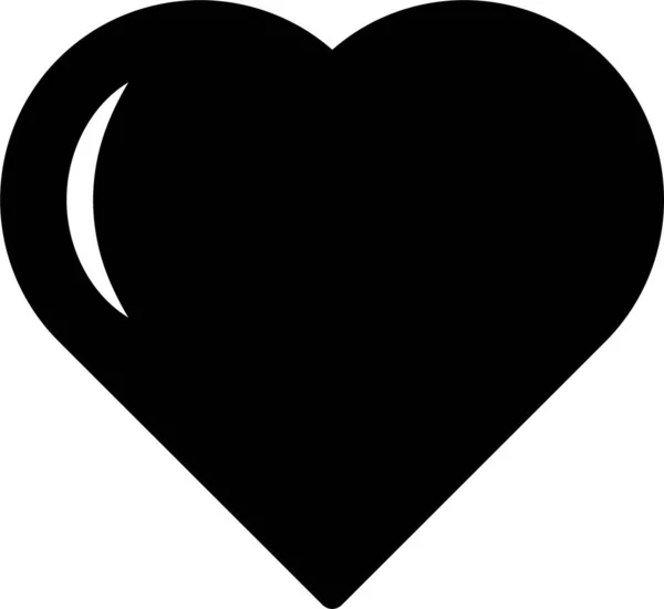 Favorite Heart Heatlh Icon Solid Style —  Vetores de Stock