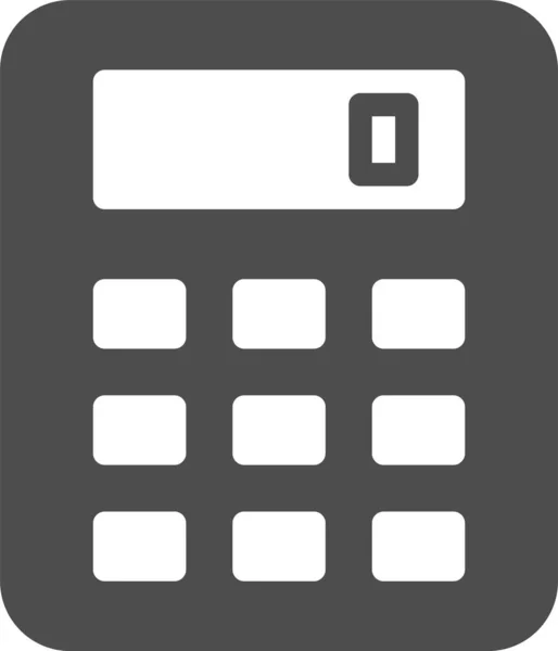 Accounting Calculator Math Icon Solid Style — Stock Vector