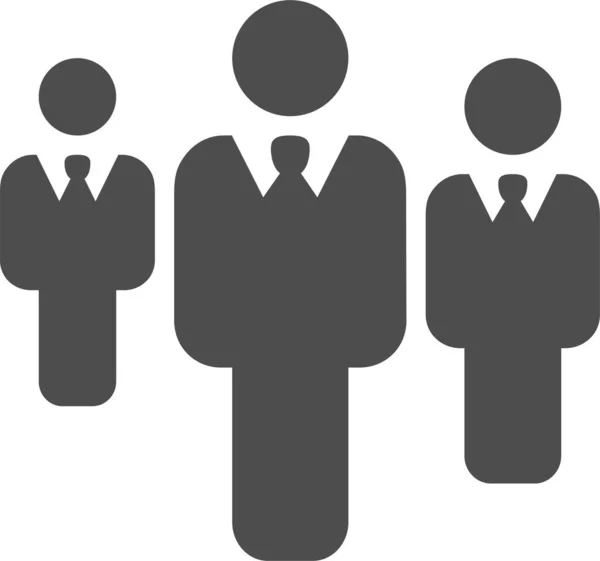 Boss Businessman Businessmen Icon Solid Style — 图库矢量图片