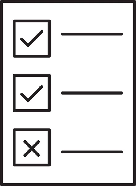 Checklist Document Project Icon Outline Style — Stock vektor