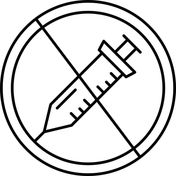 Запретить Блокировку Значка Стиле Наброска — стоковый вектор