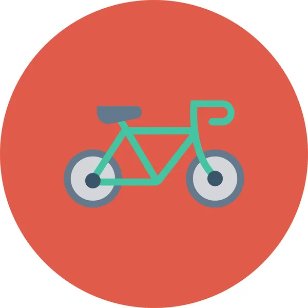 Auto Bycycle Icono Ciclo Estilo Plano — Vector de stock