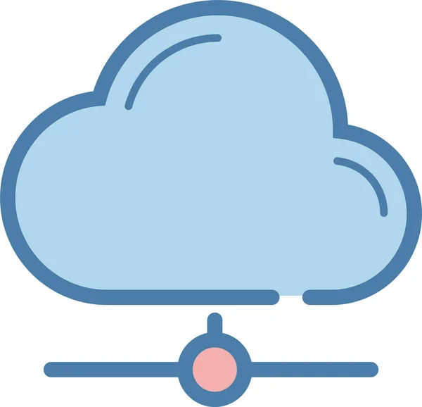 Database Sharing Storage Icon Flat Style — Stockvektor