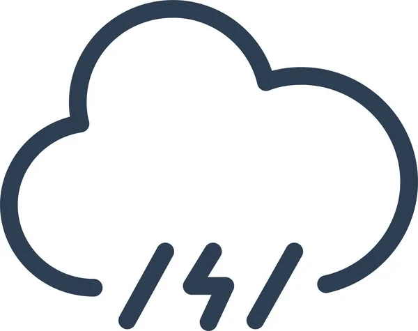 Nube Relámpago Precipitación Icono — Archivo Imágenes Vectoriales