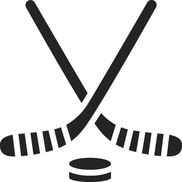 Competition Hockey Ice Icon Football Soccer Category — Vettoriale Stock
