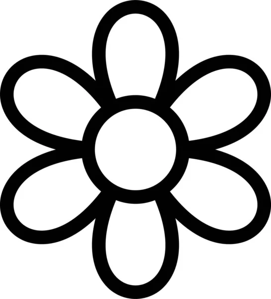 大自然の中で花の自然アイコンを咲かせる アウトドアアドベンチャーカテゴリ — ストックベクタ