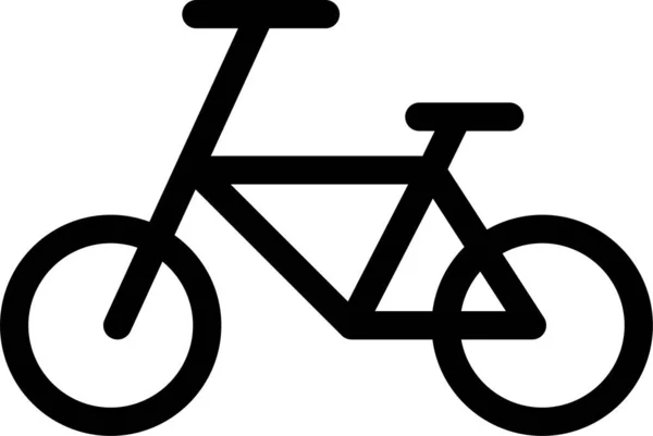 Vélo Vélo Icône Exercice Dans Style Outline — Image vectorielle