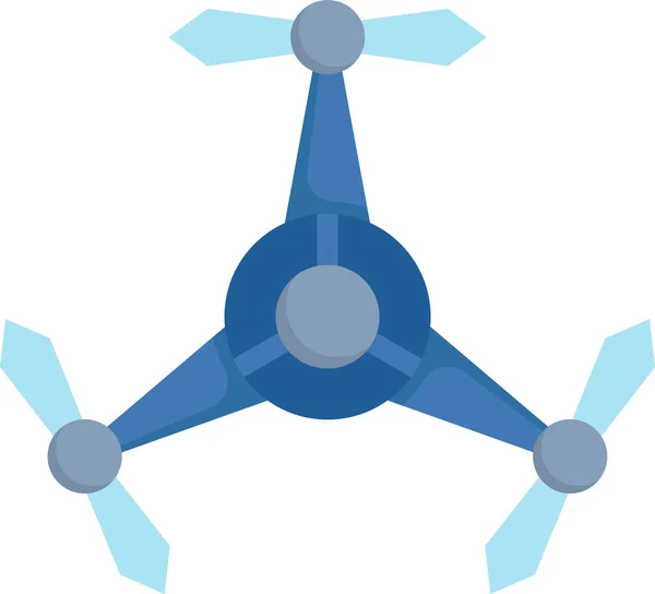 Aerial Aircraft Copter Icon Flat Style — Stockvektor