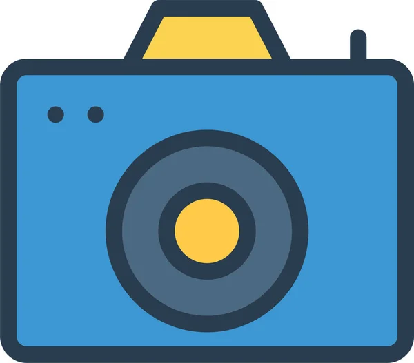Camera Capture Gadget Icon Filled Outline Style — Stock Vector