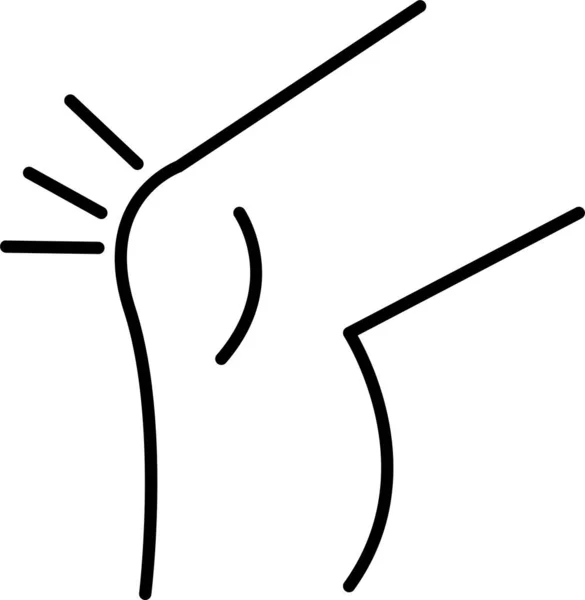 Bone Fracture Knee Icon Outline Style — Stock vektor