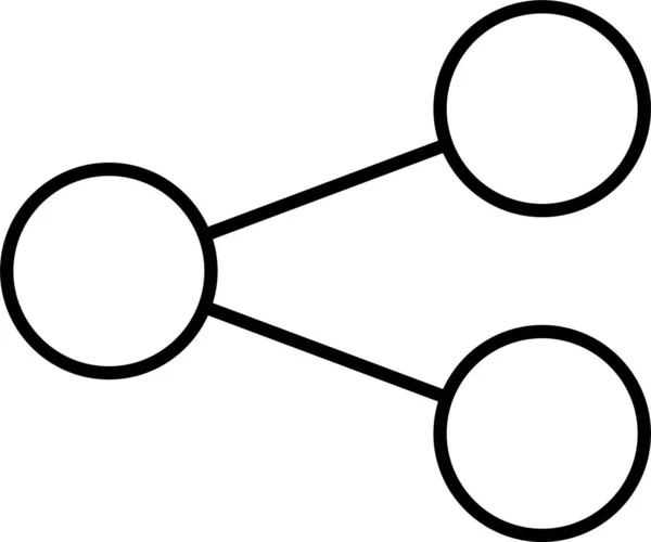 接続リンクネットワークアイコン アウトラインスタイル — ストックベクタ