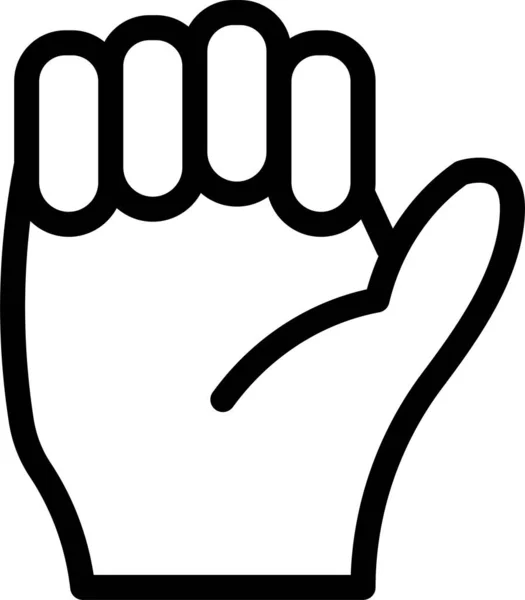 Значок Руки Жестів Пальців Стилі Контурів — стоковий вектор