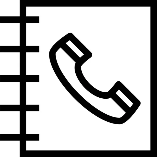 Ikona Mobilní Komunikace Volání Stylu Osnovy — Stockový vektor