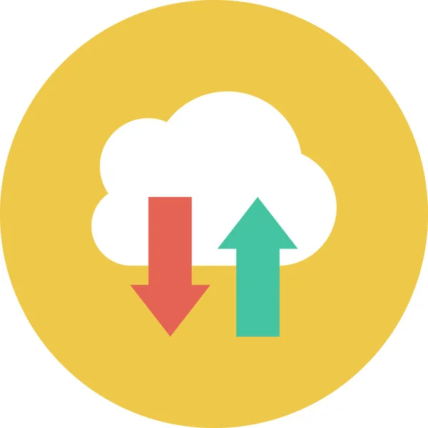 Иконка Загрузки Документа Плоском Стиле — стоковый вектор