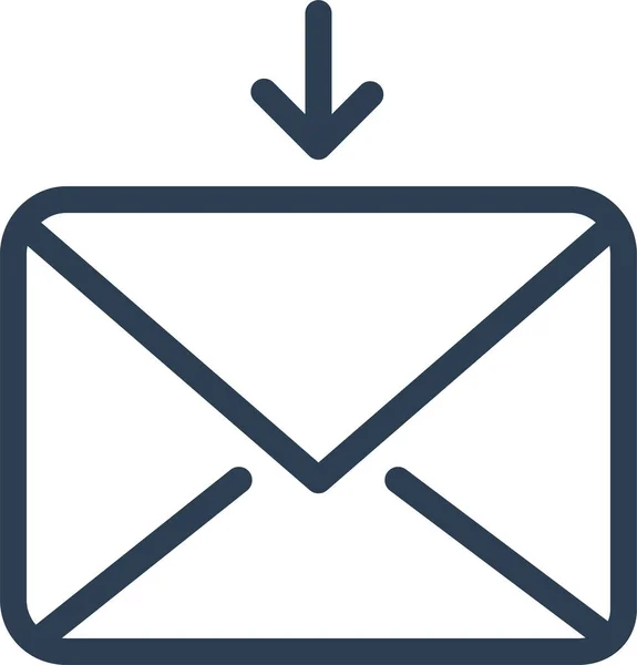 Ícone Mail Seta Para Baixo — Vetor de Stock