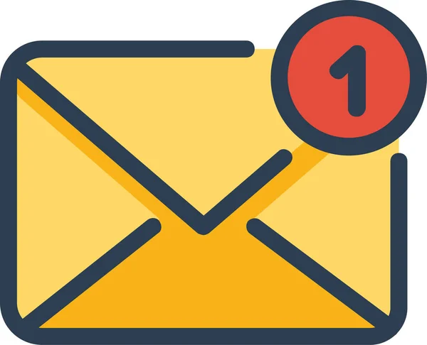 Email Dopis Nová Ikona Vyplněném Stylu — Stockový vektor