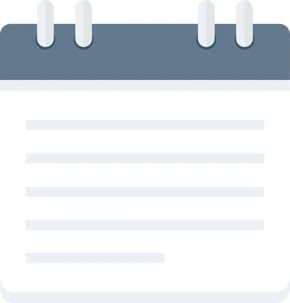 Document Notebook Notepad Pictogram Platte Stijl — Stockvector