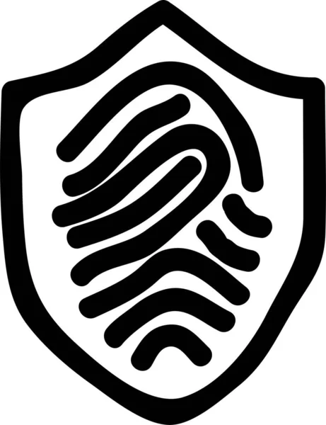 Finger Fingerprint Fingertouch Icon Handdrawn Style — 图库矢量图片