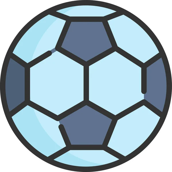 Ball Competition Football Icon Filled Outline Style — Stockvektor