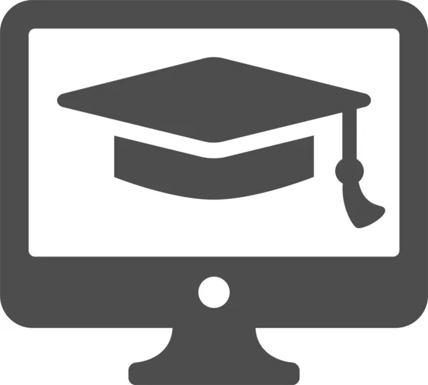 Graduação Ícone Web Ilustração Simples —  Vetores de Stock