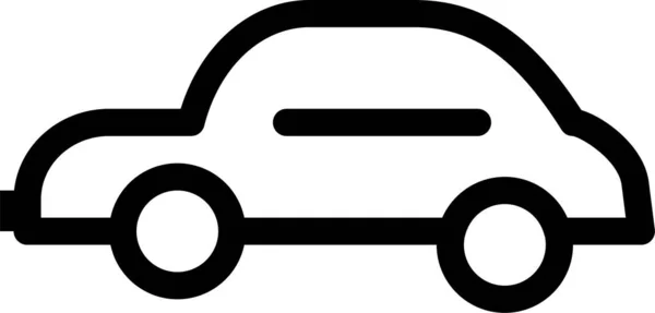 Auto Coche Icono Público Estilo Esquema — Vector de stock