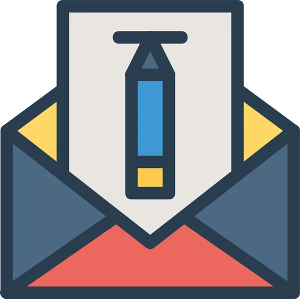 Ikona Dopisu Mailové Obálky Vyplněném Stylu — Stockový vektor