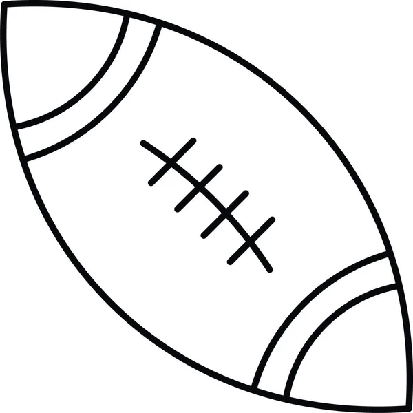 Juego Fútbol Rugby Icono Estilo Del Esquema — Vector de stock