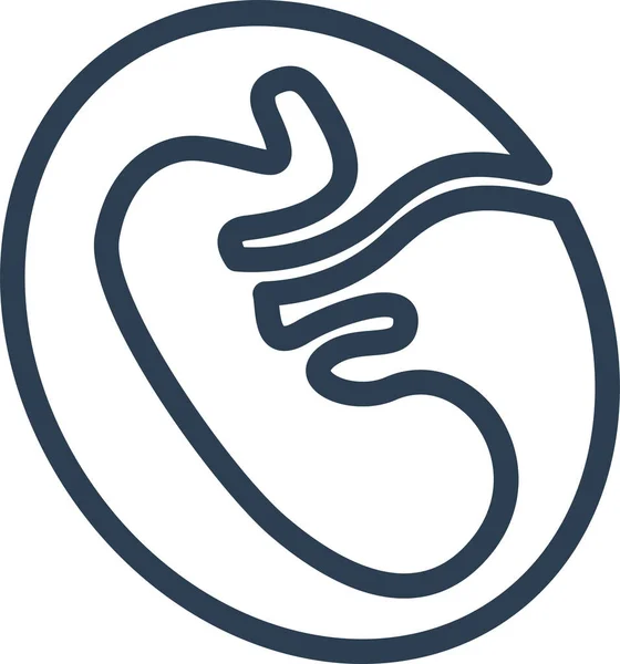 Baby Child Embryo Icon — Stock Vector