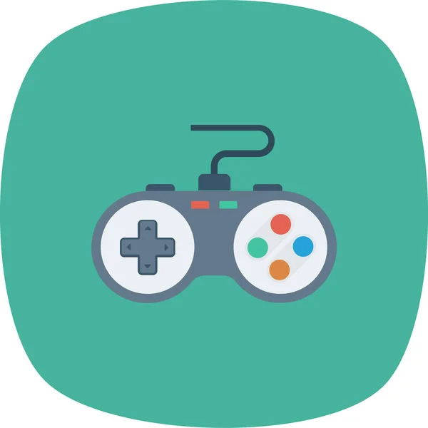 Ícone Jogo Dispositivo Controle Estilo Plano —  Vetores de Stock