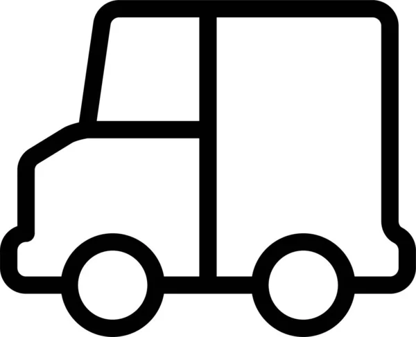 Auto Memberikan Ikon Logistik Dalam Gaya Outline - Stok Vektor