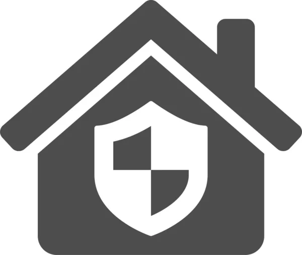Ícone Casa Este Símbolo Plano Desenhado Com Cores Cinza Branco — Vetor de Stock