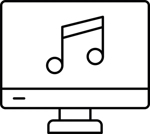 Icono Música Audio Melodía Categoría Música Sonido — Vector de stock